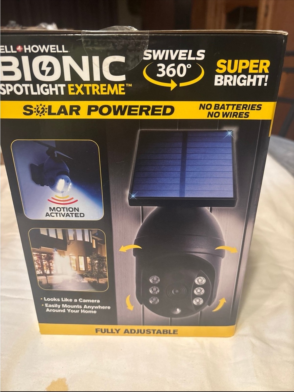 Bell+Howell Bionic Solar Powered Motion-Activated Spotlight - Black